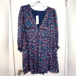 Urban Outfitters Floral Sheer Sleeve Dress